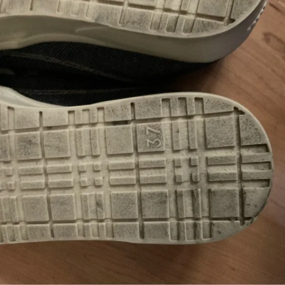 “BURBERRY” Style Denim Lace Up Running Shoes - Picture 8 of 8